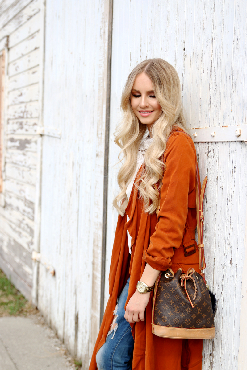 burnt orange coat zara